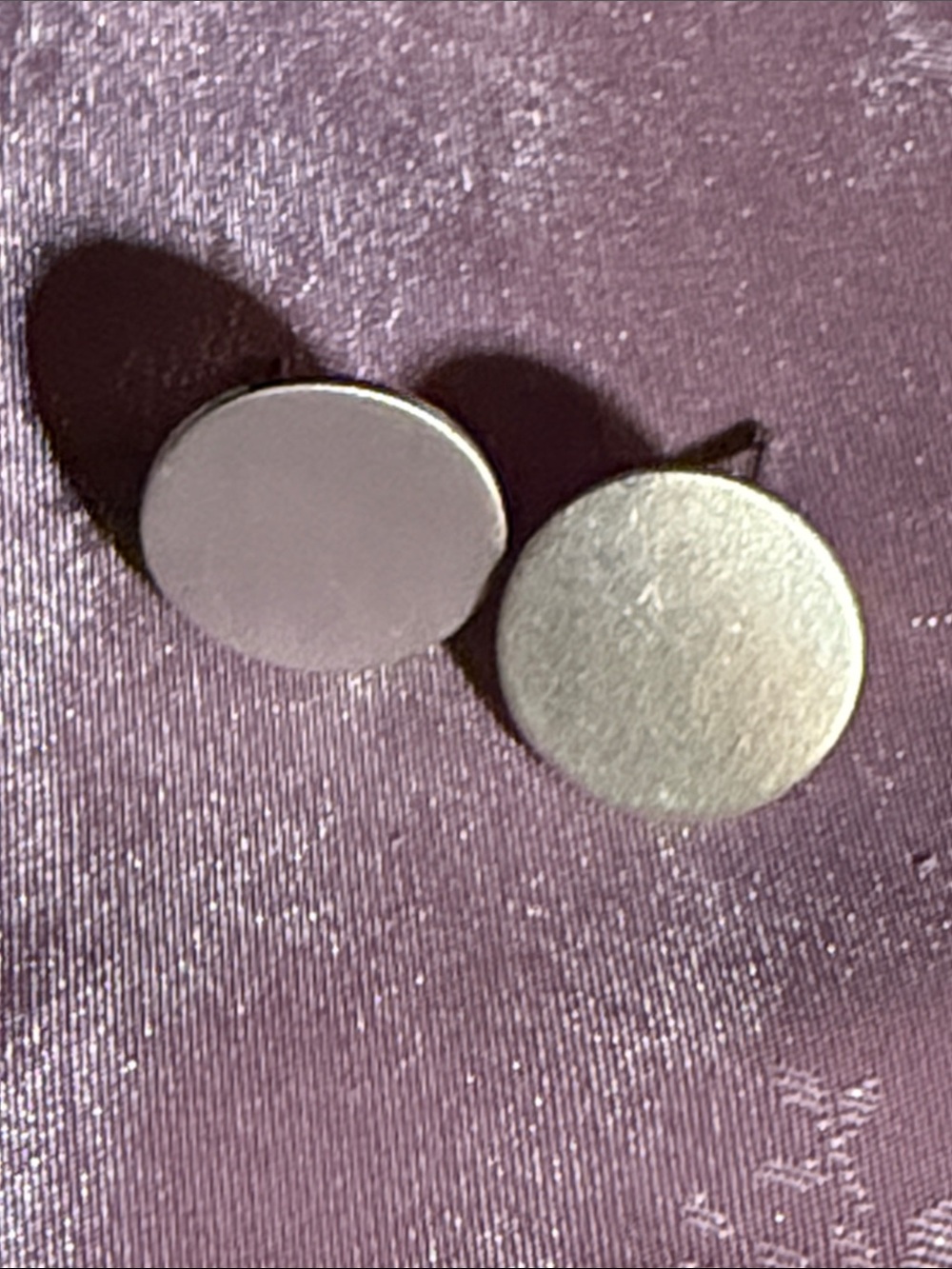Minimalist Round Silver Stud Earrings